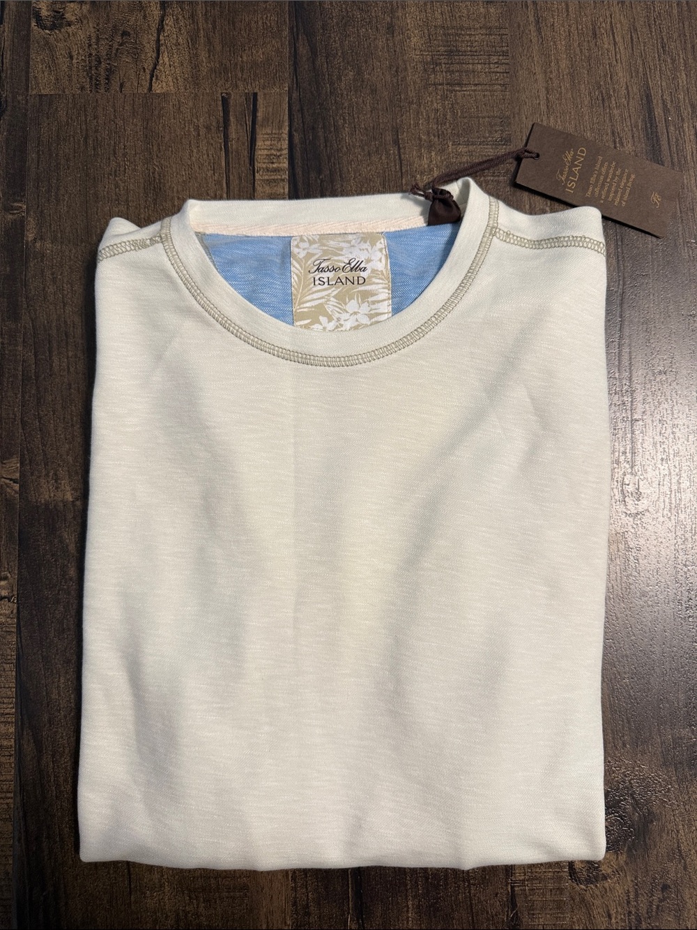 NWT Tasso Elba Cream Crewneck Shirt